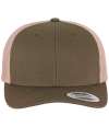 F6606T 6606T Flexfit Retro Trucker Two Tone Cap Moss Green / Khaki colour image